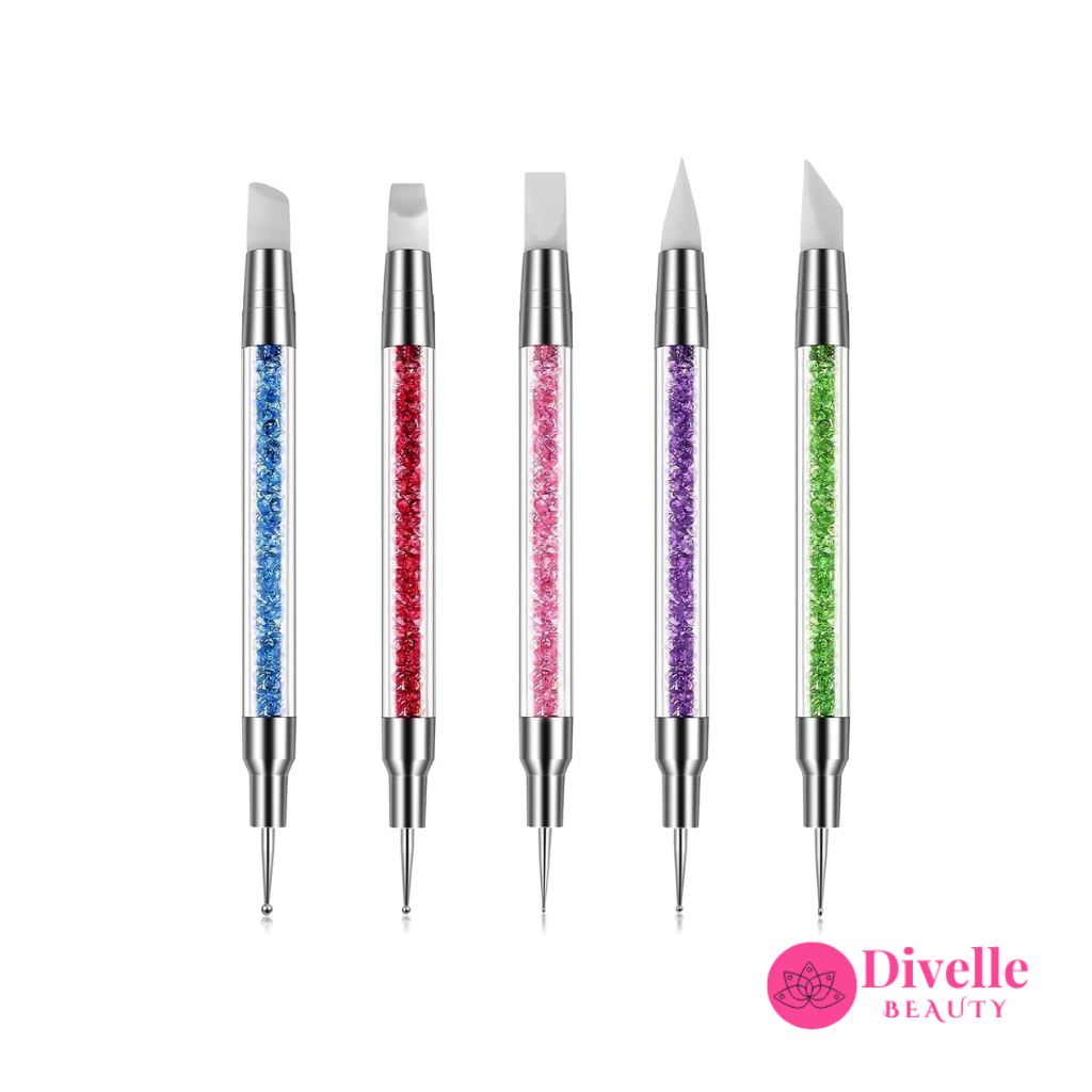 Double-End Silicon Brush and Dotting Tool