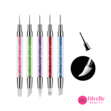 Double-End Silicon Brush and Dotting Tool