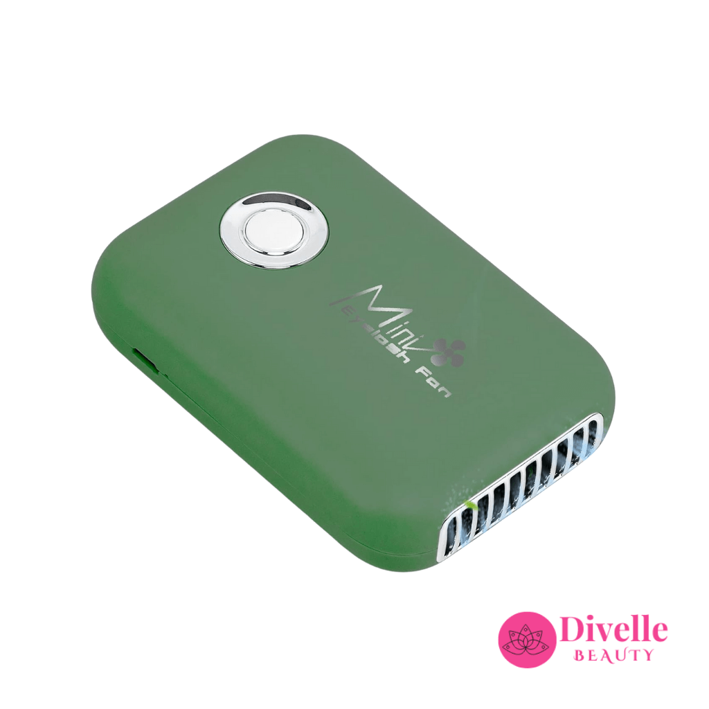Rechargeable Mini Eyelash Fan - Green