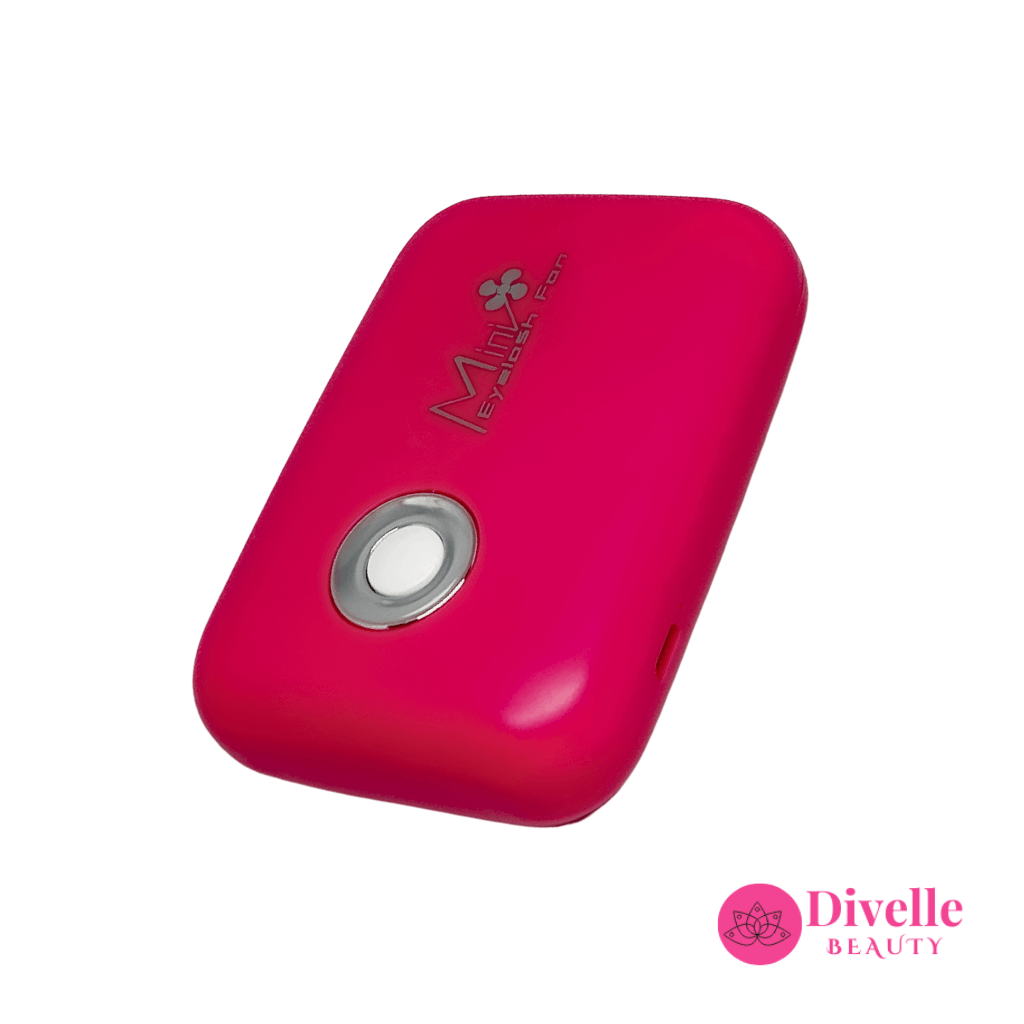 Rechargeable Mini Eyelash Fan - Red